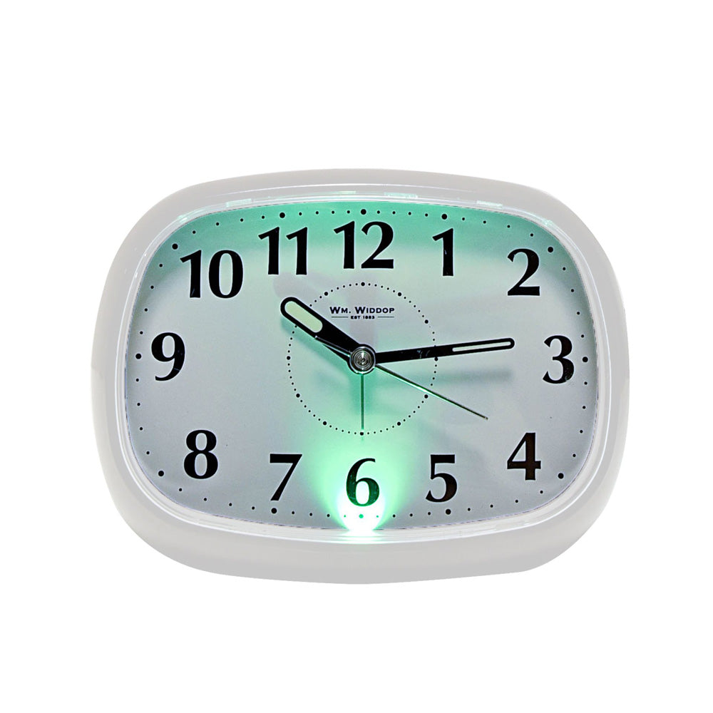 Hometime  Alarm - Oval with Light & Snooze White *(60/100)*