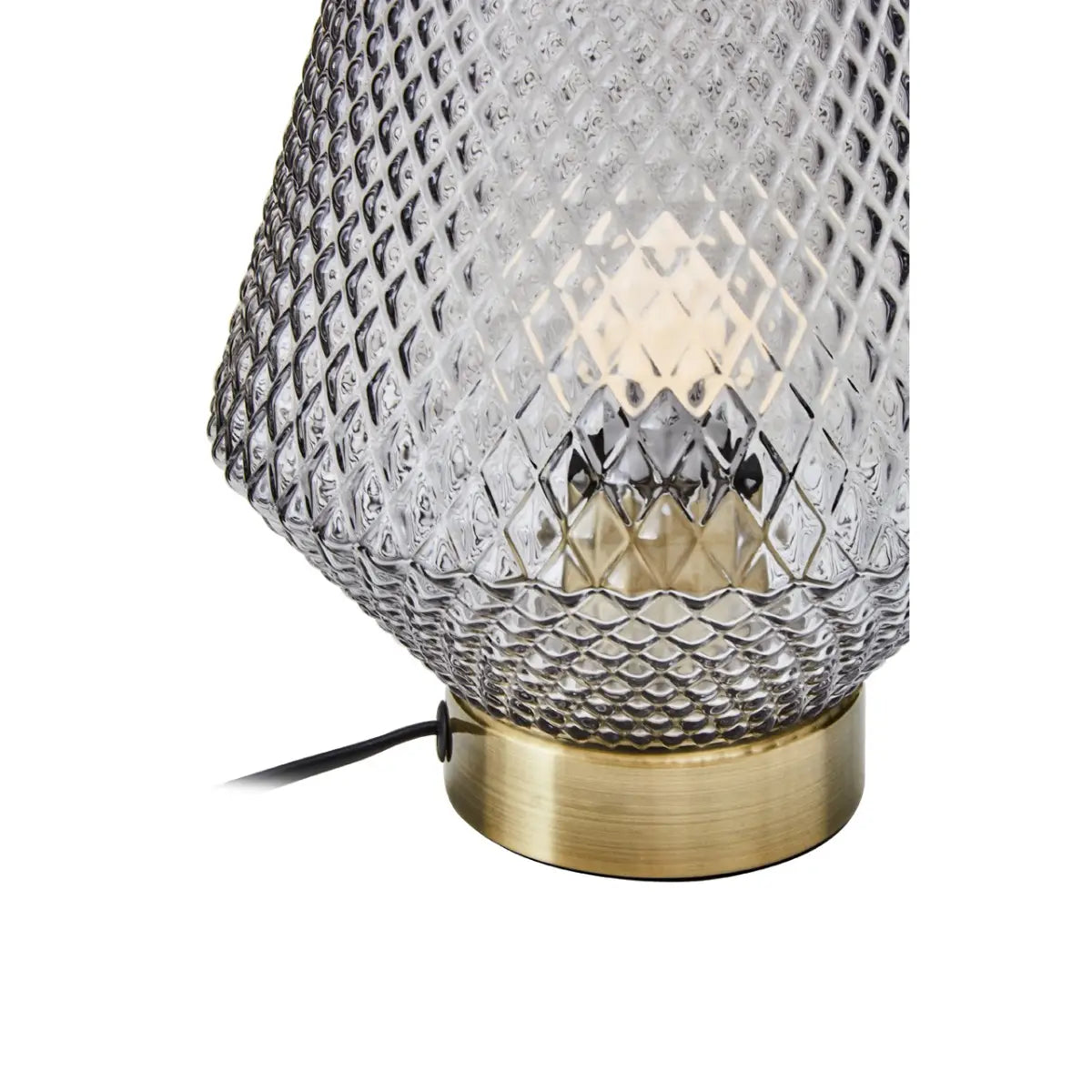Fifty-Five South Noble Grey Smoked Glass Table Lamp