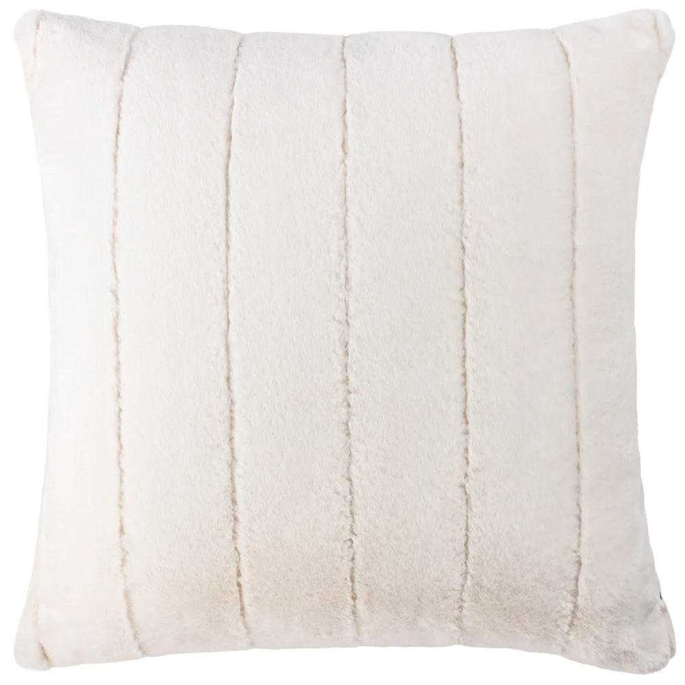 Empress Faux Fur Cushion Cream 45 x 45cm Polyester Filled