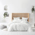 Palm Springs Ogee Tufted 100% Cotton Duvet Cover Set White Double