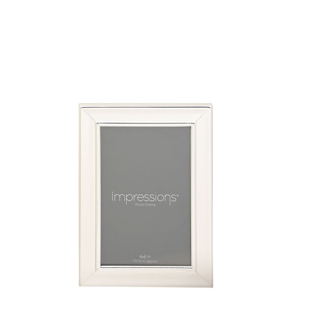 Impressions Silverplated Single Beaded Frame 4" x 6"