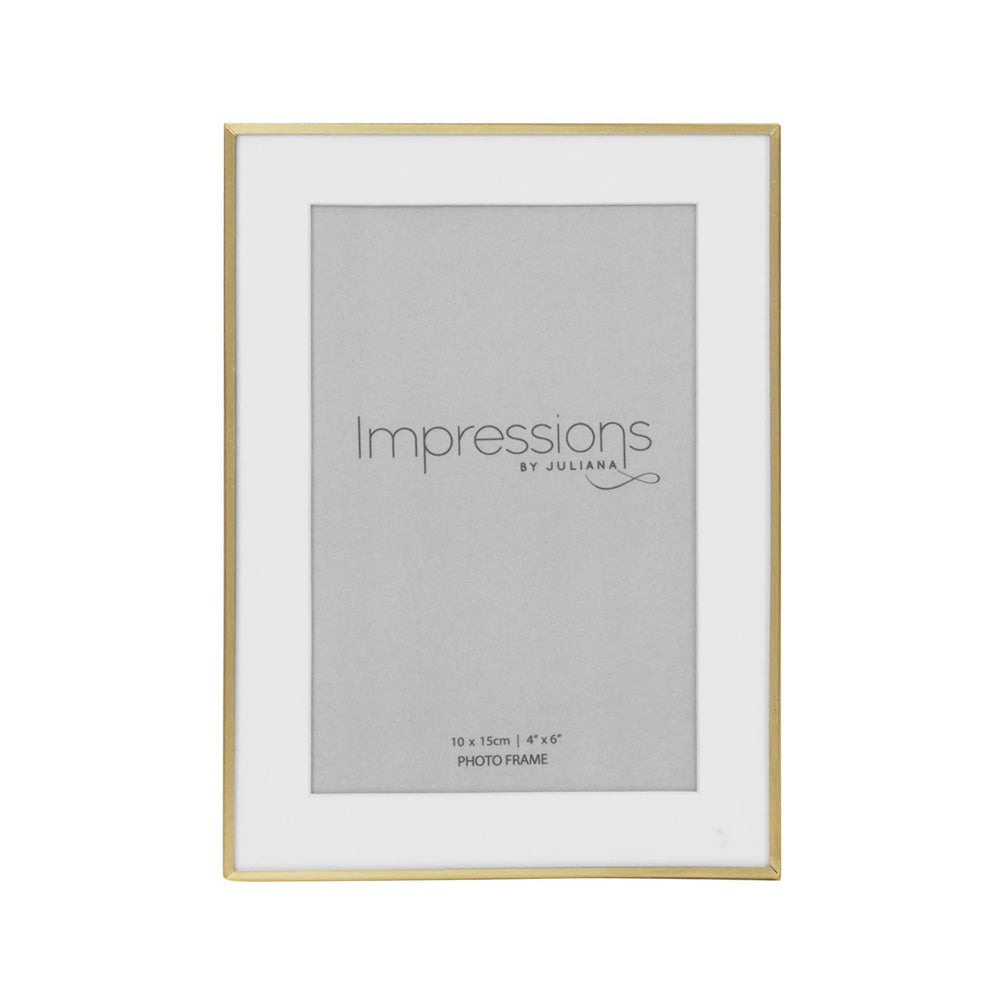 Brushed Brass Finish  Photo Frame 4" x 6"