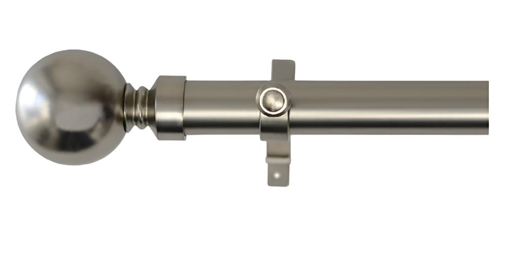 Laura Ashley 28mm Matt Nickel Eyelet Curtain Pole Ball Finial