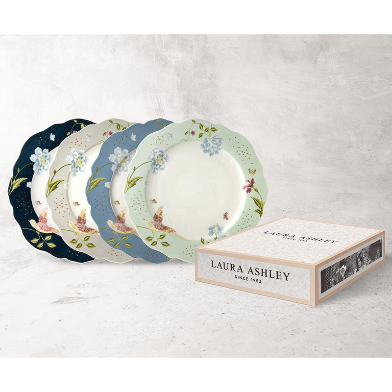 Laura Ashley Heritage Collection Set/4 24.5cm Plates Mixed Designs