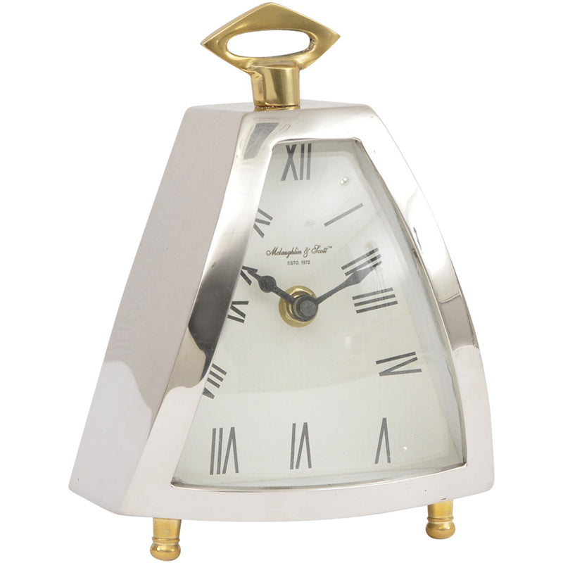 Libra Isosceles Curved Front Mantel Clock