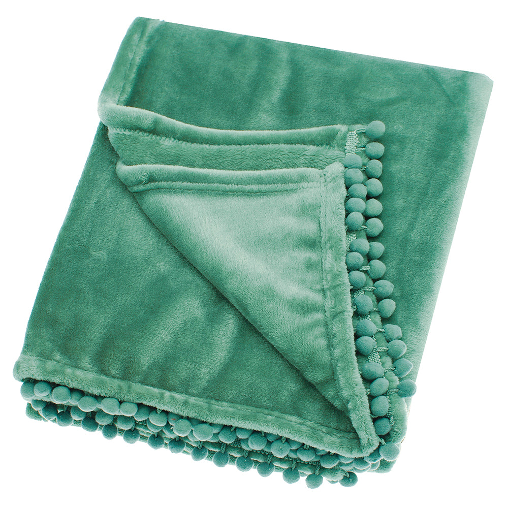Walton's Cashmere Touch Fleece Moss Throw 130cmx170cm - Ian's Interiors