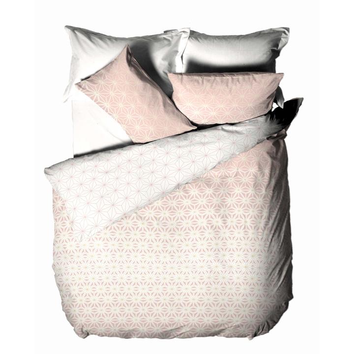 Tessellate Geometric Duvet Cover Set Blush/Gold