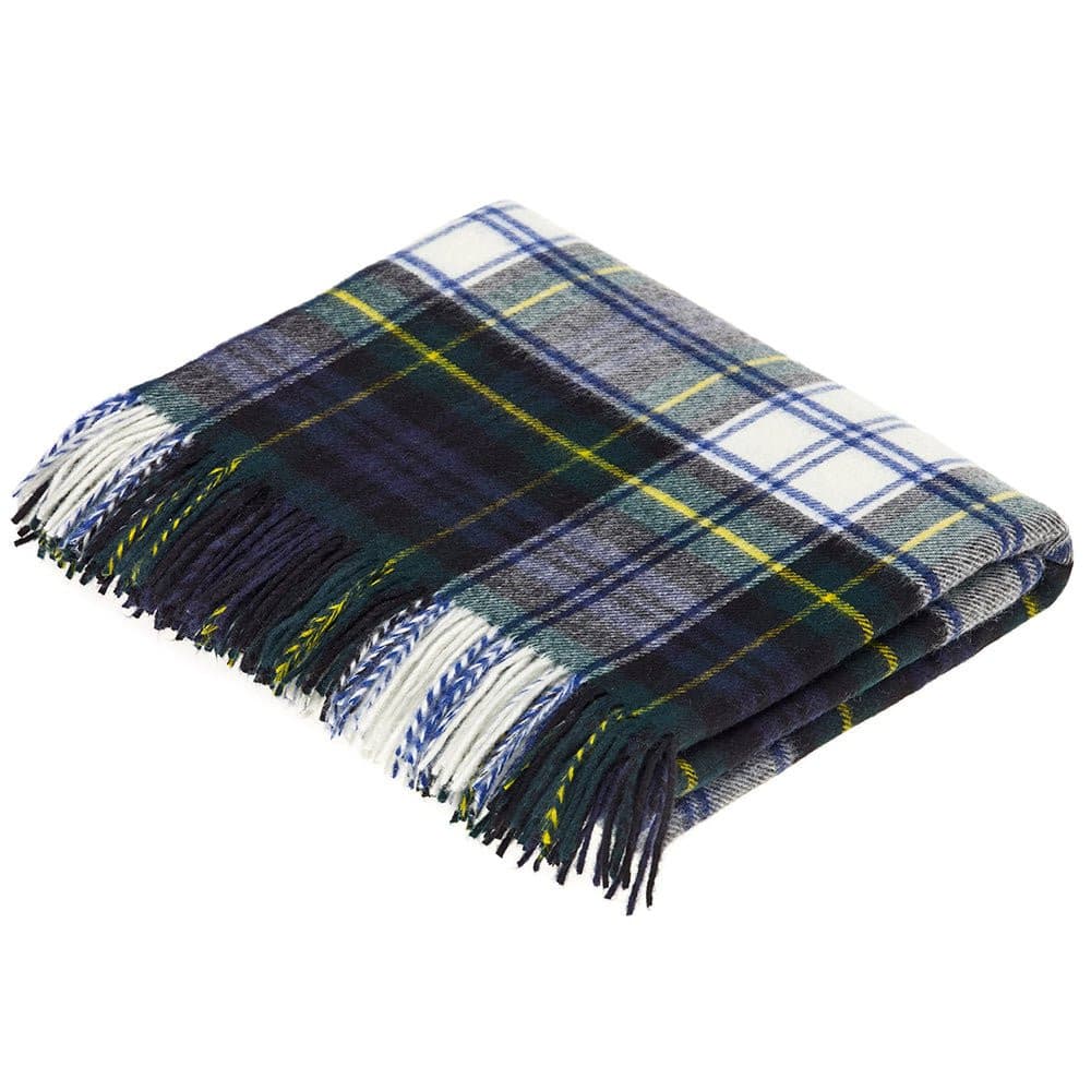 Bronte by Moon Antique Dress Gordon Lambswool Tartan Throw - Finesse Home Interiors