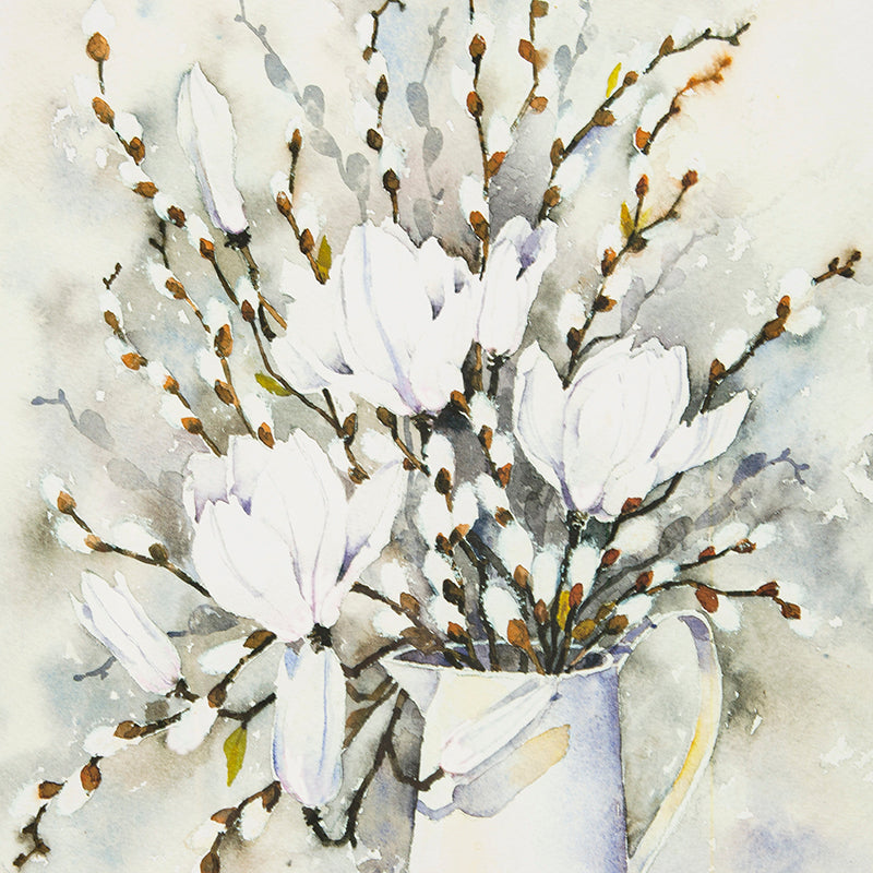 Laura Ashley Pussy Willow in Vase Wallart