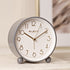 Wm.Widdop Metal Case Alarm Clock Light & Snooze Grey 10.8cm