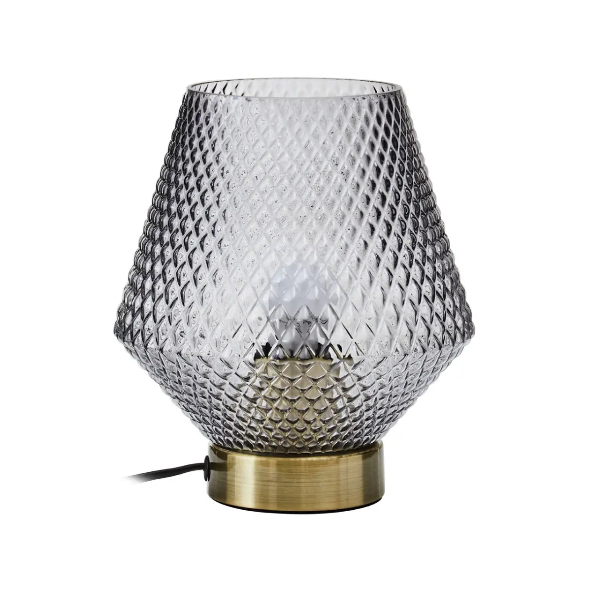 Fifty-Five South Noble Grey Smoked Glass Table Lamp