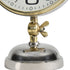 Libra Stollard Silver Nickel Mantel Clock with Gold Angle Adjuster and Detail