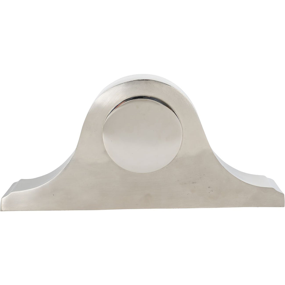 Libra Retro Carriage Mantel Clock in Nickel Finish