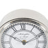 Libra Retro Carriage Mantel Clock in Nickel Finish