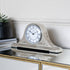 Libra Retro Carriage Mantel Clock in Nickel Finish