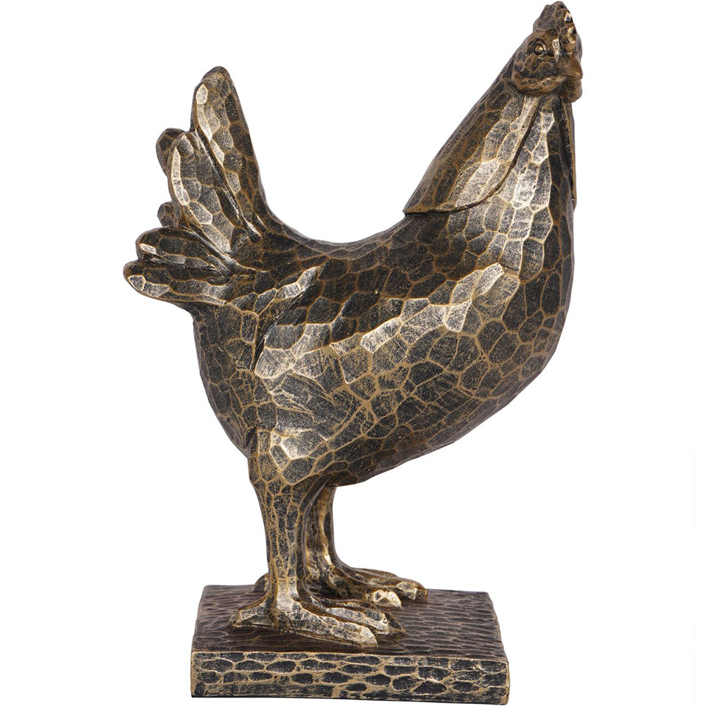 Laura Ashley Antique Gold Hen Sculpture