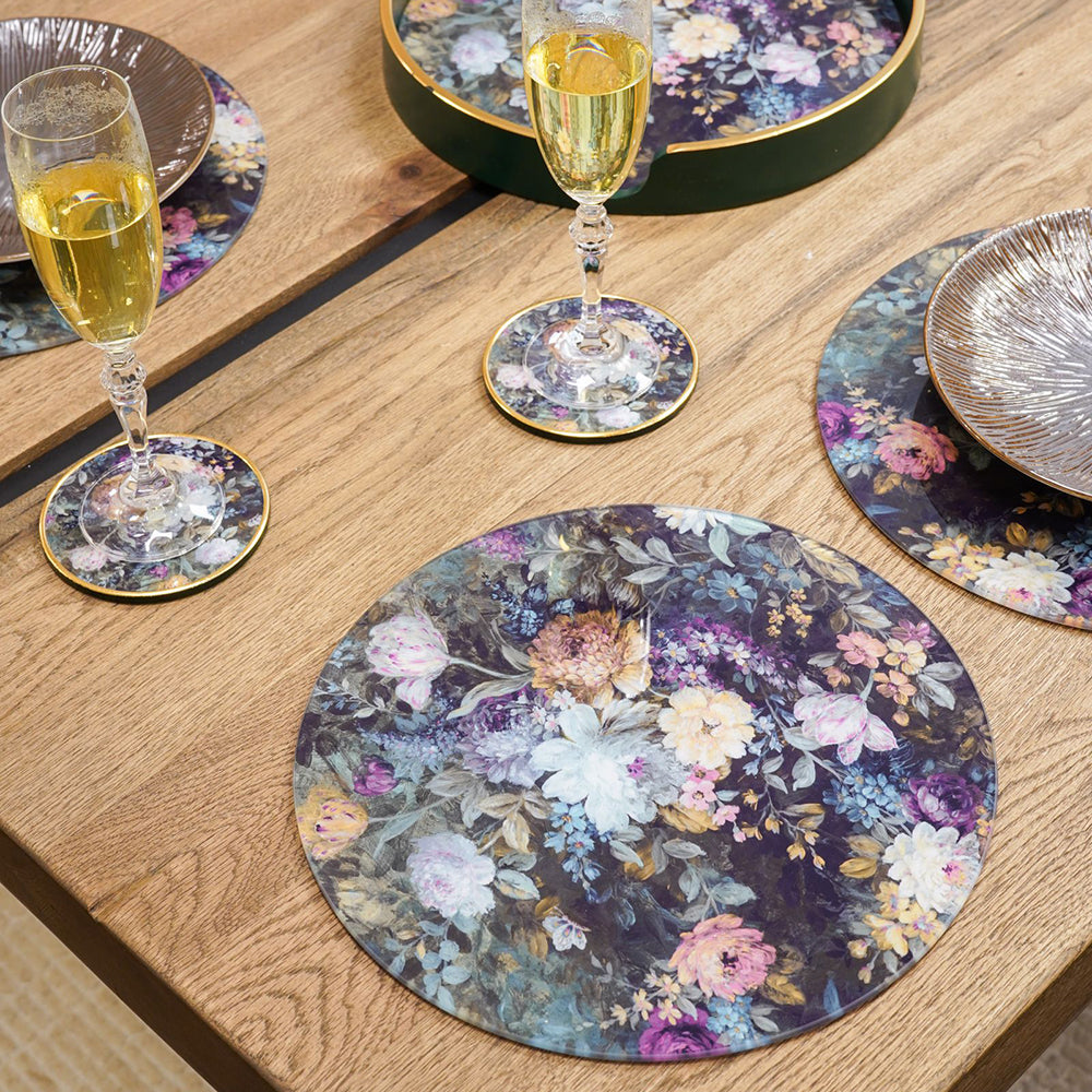 Laura Ashley Mathilde Floral Print Set Of 4 Placemats – Finesse Home ...