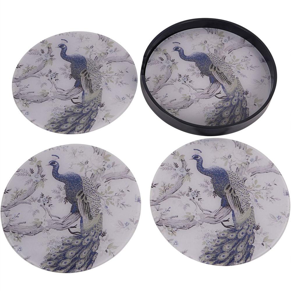 Laura Ashley Belvedere Peacock Print Set Of 4 Placemats