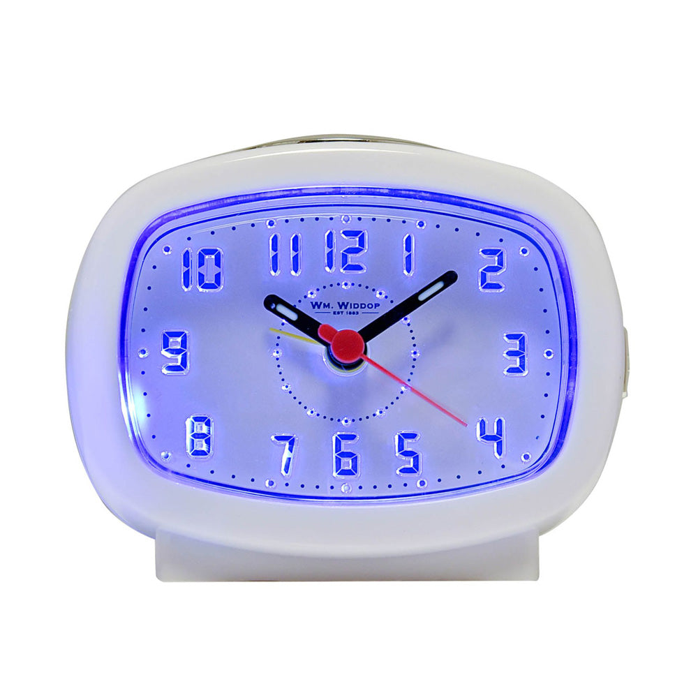 Hometime Qtz Beep Alarm LED Dial/Snooze White