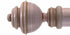Byron & Byron 33mm Classic Wood Powder Pink Scratched Curtain Pole Aercolaneum Finial - Curtain Poles Emporium