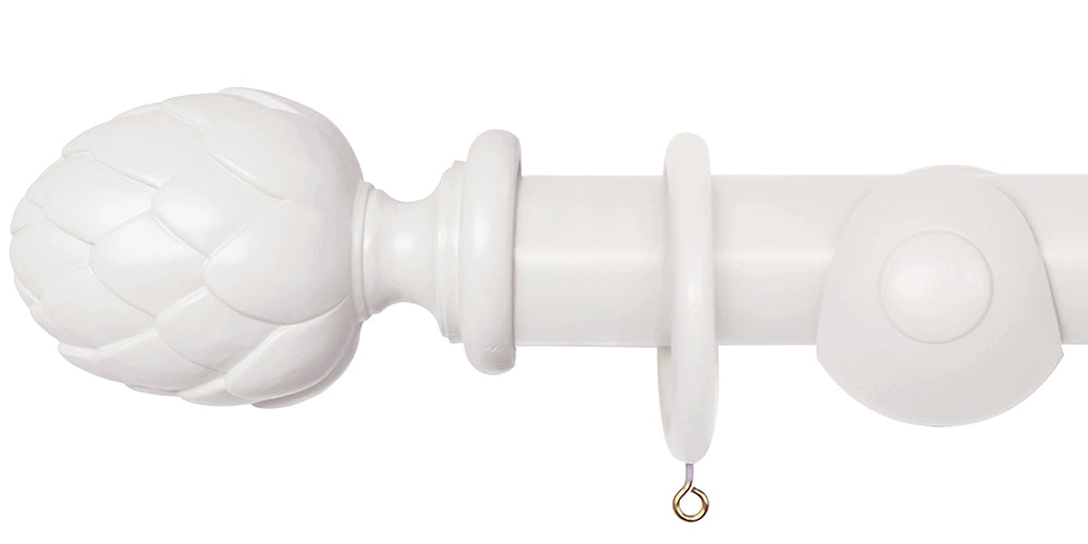 Laura Ashley 40mm Pale Dove Grey Handcrafted Curtain Pole