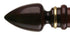 Byron & Byron Mahogany Detail Classic Wood 33mm Curtain Pole Athena finial Standard Cup Brackets - Curtain Poles Emporium