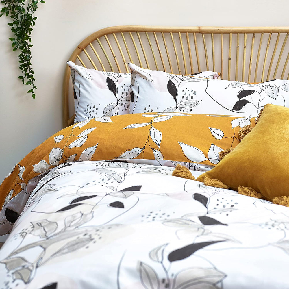 Caliko Botanical Duvet Cover Set Ochre
