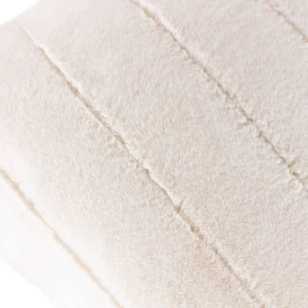 Empress Faux Fur Cushion Cream 45 x 45cm Polyester Filled