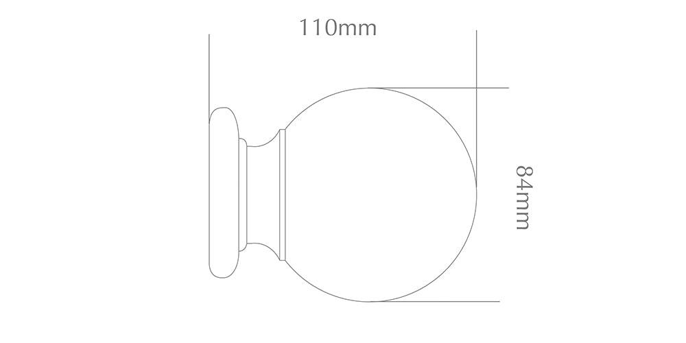 Jones Florentine 50mm Curtain Pole Ball Finial