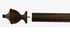 Laura Ashley 35mm Haywood Dark Chestnut Wooden Curtain Pole Urn Finial
