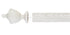 Laura Ashley 35mm Haywood White Wooden Curtain Pole Urn Finial