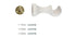Laura Ashley 35mm Haywood White Wooden Curtain Pole Urn Finial