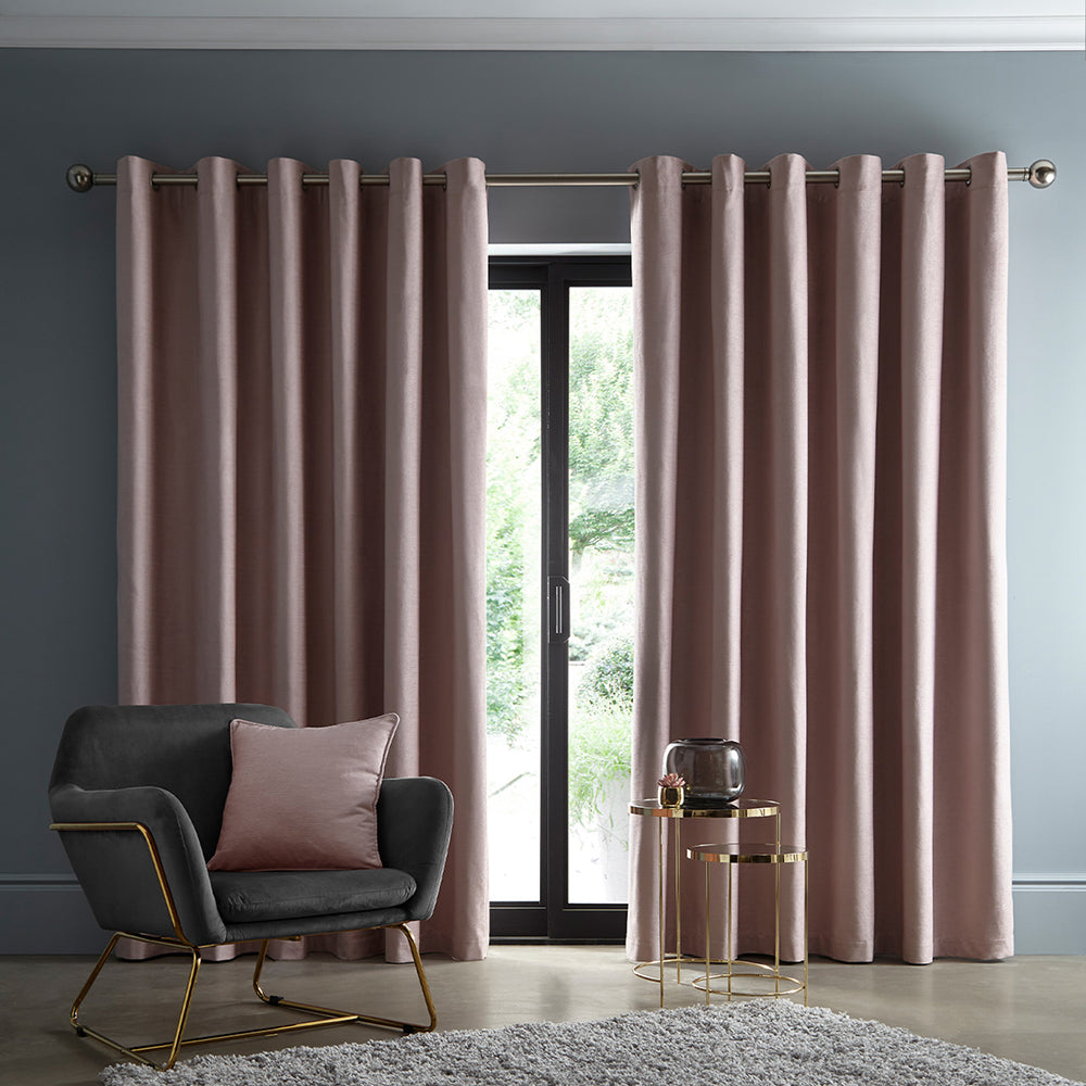 Clarke & Clarke Studio G Arezzo Blush Ready Made Curtains