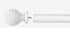 Laura Ashley 35mm Cotton Wooden Curtain Pole Ribbed Ball Finial
