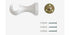 Laura Ashley 35mm Pale Dove Grey Wooden Curtain Pole Ribbed Ball Finial