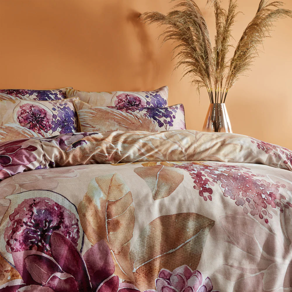 Saffa Floral 100% Cotton Duvet Cover Set Multi Super King