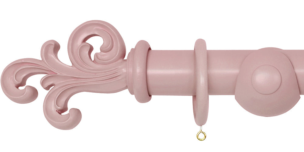 Laura Ashley 40mm Dark Blush Handcrafted Curtain Pole