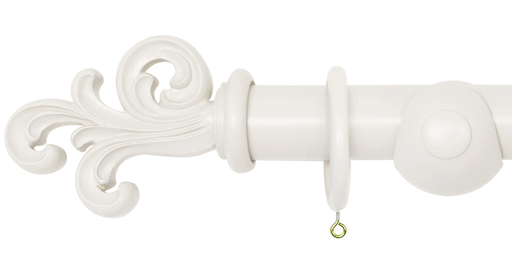 Laura Ashley 40mm Pale Dove Grey Handcrafted Curtain Pole