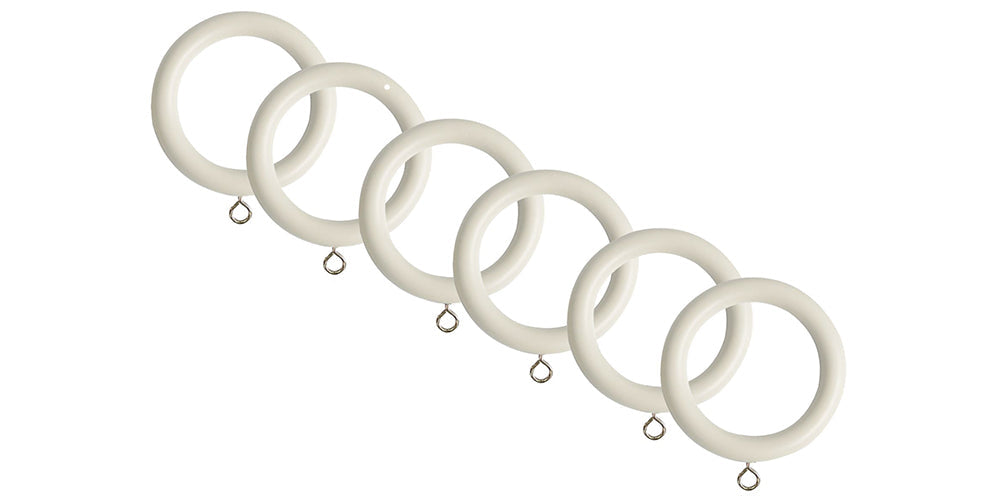 Laura Ashley 35mm Soft Natural Wooden Curtain Pole Rings
