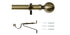 Laura Ashley 28mm Antique Brass Eyelet Curtain Pole Ball Finial