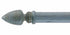 Byron & Byron 33mm Classic Wood Curtain Pole Powder Blue Scratched Athena Finial - Curtain Poles Emporium