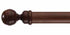 Byron & Byron 43mm Classic Jacobean Pine Curtain Pole Globe Finial - Curtain Poles Emporium