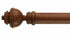 Byron & Byron 43mm Classic Wood Antique Pine Curtain Pole Aercolaneum Finial - Curtain Poles Emporium