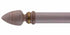 Byron & Byron 43mm Classic Wood Curtain Pole Powder Pink Scratched Athena Finial - Curtain Poles Emporium