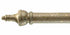 Byron & Byron 43mm Classic Wood Florentine White Detailed Curtain Pole Paestum Finial - Curtain Poles Emporium