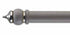 Byron & Byron 43mm Classic Wood French Grey Antiqued Curtain Pole Byzantium Finial - Curtain Poles Emporium
