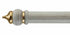 Byron & Byron 43mm Classic Wood French Ivory Scratched Detail Curtain Pole Byzantium Finial - Curtain Poles Emporium