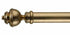 Byron & Byron 43mm Classic Wood Gilt Leaf Mecca Curtain Pole Aercolaneum Finial - Curtain Poles Emporium