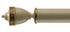 Byron & Byron Antique Cream & Details 55mm Curtain Pole Naxos Finial - Curtain Poles Emporium