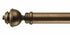 Byron & Byron Antique Gilt Classic Wood 33mm Curtain Pole Aercolaneum finial - Curtain Poles Emporium